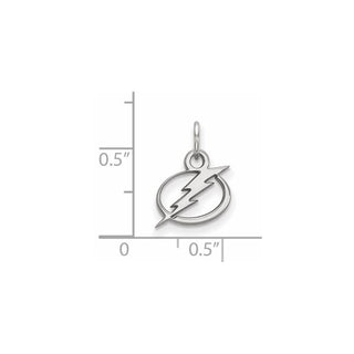 14k White Gold NHL LogoArt Tampa Bay Lightning Extra Small Pendant