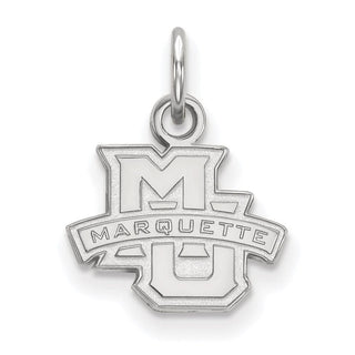 Sterling Silver Rhodium-plated LogoArt Marquette University Extra Small Pendant