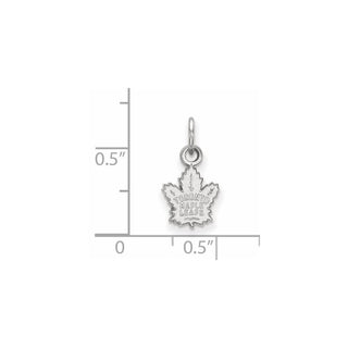14k White Gold NHL LogoArt Toronto Maple Leafs Extra Small Pendant
