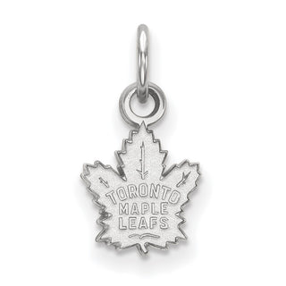 Sterling Silver Rhodium-plated NHL LogoArt Toronto Maple Leafs Extra Small Pendant