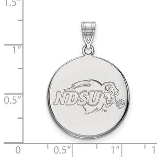 14k White Gold LogoArt North Dakota State University Large Disc Pendant