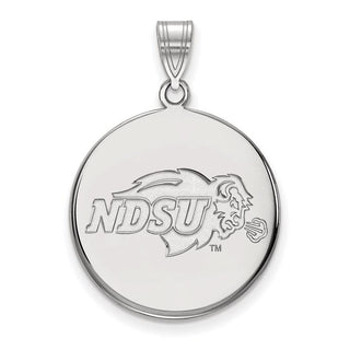 14k White Gold LogoArt North Dakota State University Large Disc Pendant