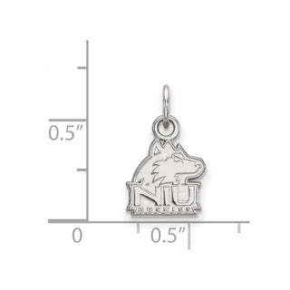 10k White Gold LogoArt Northern Illinois University N-I-U Huskies Extra Small Pendant