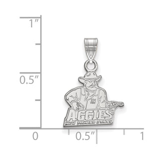 14k White Gold LogoArt New Mexico State University Aggies Small Pendant