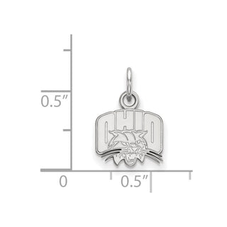 10k White Gold LogoArt Ohio University Extra Small Pendant