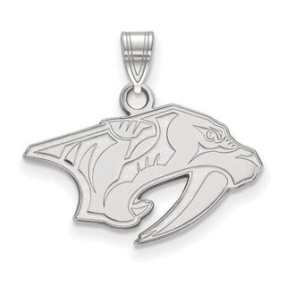 14k White Gold NHL LogoArt Nashville Predators Small Pendant