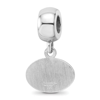 Sterling Silver Rhodium-plated LogoArt Penn State University Lion Extra Small Dangle Bead Charm