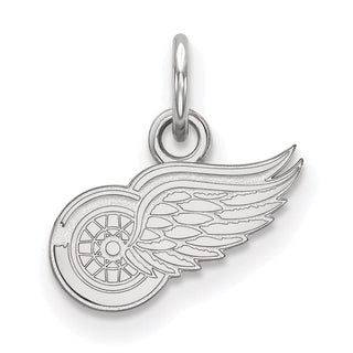 Sterling Silver Rhodium-plated NHL LogoArt Detroit Red Wings Extra Small Pendant