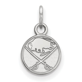 10k White Gold NHL LogoArt Buffalo Sabres Extra Small Pendant