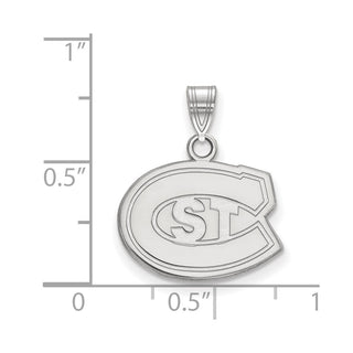 14k White Gold LogoArt St. Cloud State University Small Pendant