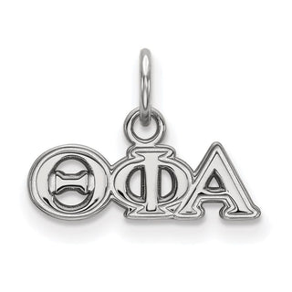 Sterling Silver Rhodium-plated LogoArt Theta Phi Alpha Sorority Greek Letters Extra Small Pendant