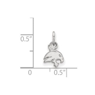 10k White Gold LogoArt Texas State University Bobcat Extra Small Pendant