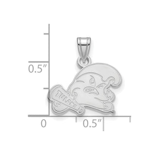 10k White Gold LogoArt Tulane University Small Pendant