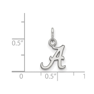 10k White Gold LogoArt University of Alabama Letter A Extra Small Pendant