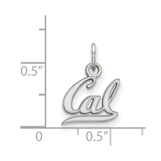 14k White Gold LogoArt University of California Berkeley Extra Small Pendant