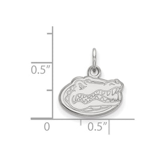 10k White Gold LogoArt University of Florida Gator Extra Small Pendant