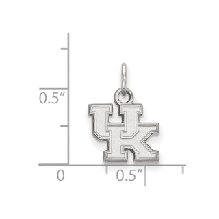 10k White Gold LogoArt University of Kentucky U-K Extra Small Pendant