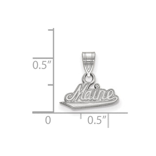 10k White Gold LogoArt University of Maine Small Pendant