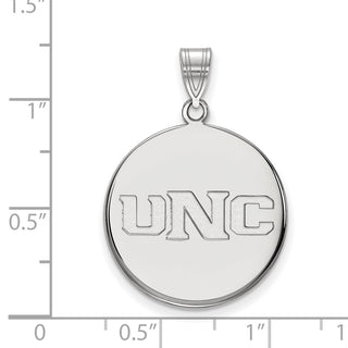 10k White Gold LogoArt University of Northern Colorado U-N-C Large Disc Pendant