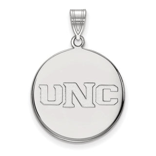 Sterling Silver Rhodium-plated LogoArt University of Northern Colorado U-N-C Large Disc Pendant