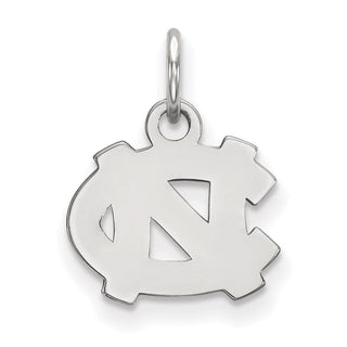 14k White Gold LogoArt University of North Carolina N-C Extra Small Pendant