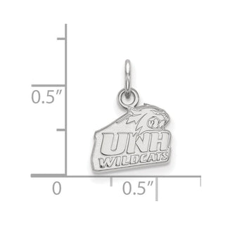 Sterling Silver Rhodium-plated LogoArt University of New Hampshire Extra Small Pendant