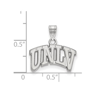 14k White Gold LogoArt University of Nevada-Las Vegas U-N-L-V Small Pendant