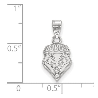 14k White Gold LogoArt University of New Mexico Lobos Small Pendant