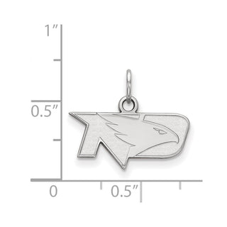 Sterling Silver Rhodium-plated LogoArt University of North Dakota Extra Small Pendant