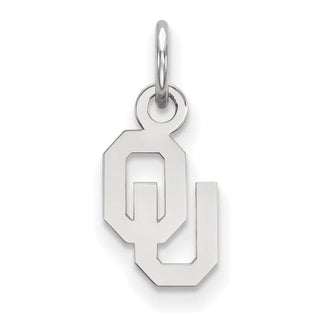 10k White Gold LogoArt University of Oklahoma O-U Extra Small Pendant