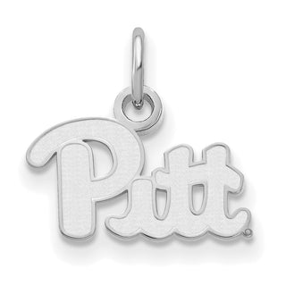 Sterling Silver Rhodium-plated LogoArt University of Pittsburgh Extra Small Pendant