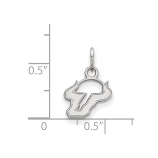 10k White Gold LogoArt University of South Florida Bull Extra Small Pendant