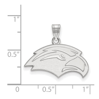 10k White Gold LogoArt University of Southern Mississippi Eagle Small Pendant