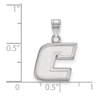 10k White Gold LogoArt University of Tennessee at Chattanooga Letter C Small Pendant