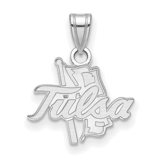 10k White Gold LogoArt University of Tulsa Small Pendant