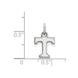 14k White Gold LogoArt University of Tennessee Letter T Extra Small Pendant