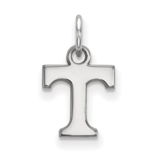 Sterling Silver Rhodium-plated LogoArt University of Tennessee Letter T Extra Small Pendant