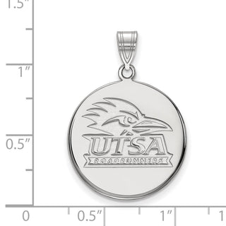 10k White Gold LogoArt University of Texas at San Antonio Large Disc Pendant