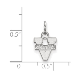 10k White Gold LogoArt University of Virginia Extra Small Pendant