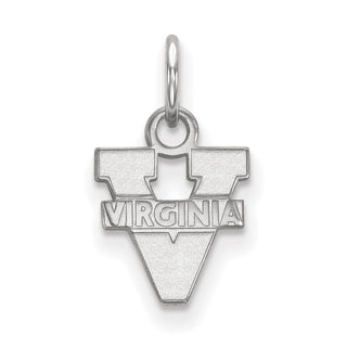 Sterling Silver Rhodium-plated LogoArt University of Virginia Extra Small Pendant