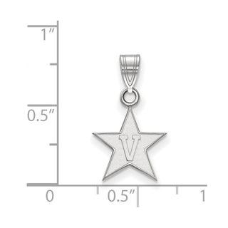 10k White Gold LogoArt Vanderbilt University Small Pendant 1W001VAU