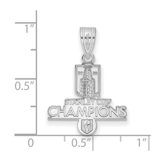 Sterling Silver LogoArt 2023 Stanley Cup Champions Vegas Golden Knights Medium Pendant