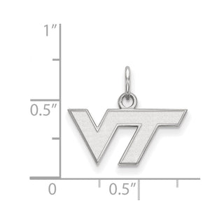 14k White Gold LogoArt Virginia Tech V-T Extra Small Pendant