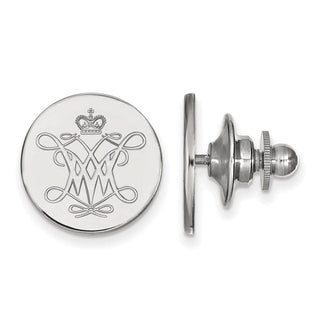 14k White Gold LogoArt College of William and Mary Lapel Pin