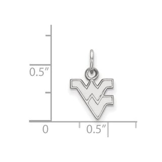 14k White Gold LogoArt West Virginia University W-V Extra Small Pendant