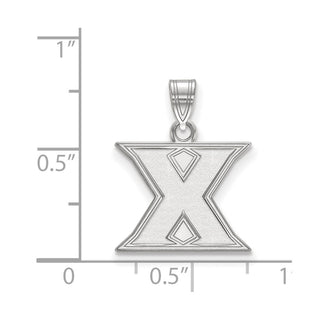 14k White Gold LogoArt Xavier University Letter X Small Pendant