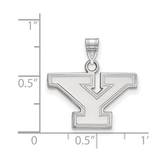 Sterling Silver Rhodium-plated LogoArt Youngstown State University Letter Y Small Pendant