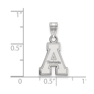 10k White Gold LogoArt Appalachian State University Small Pendant