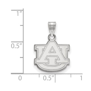 14k White Gold LogoArt Auburn University A-U Small Pendant