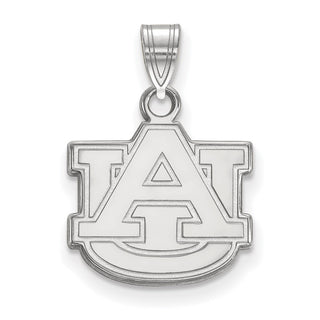 14k White Gold LogoArt Auburn University A-U Small Pendant